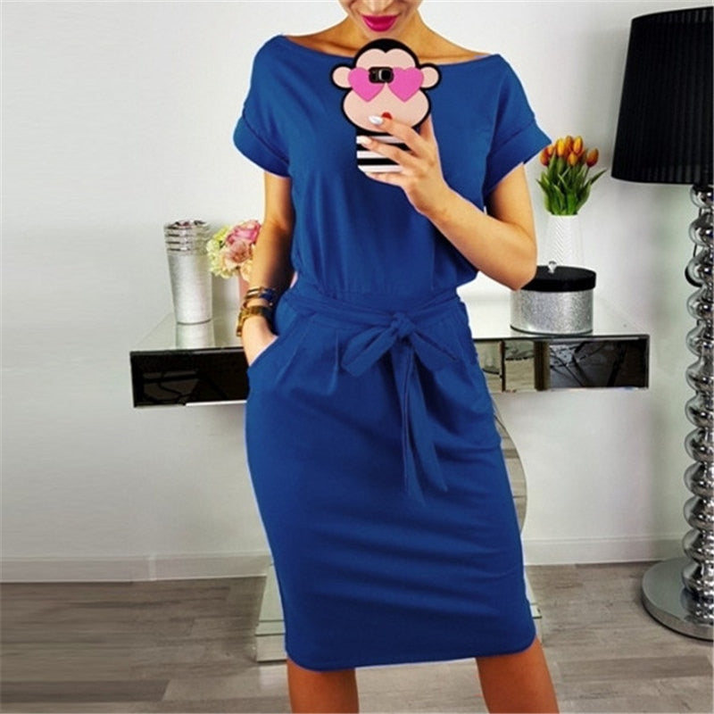 2019 New Fashionable Women's Sheath Dress Casual